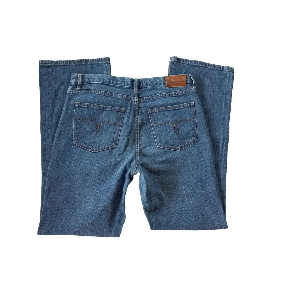 LRL Lauren Jeans Co. Women's 6 Denim Pants Inseam 30 Classic Straight‎ Blue